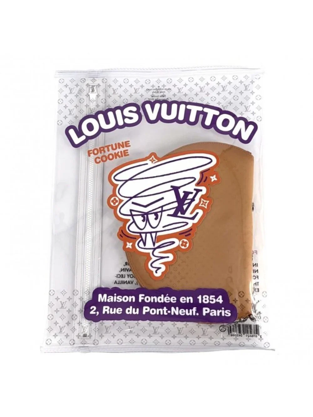 Louis Vuitton Clutch Monogram Fortune Cookies Second Pouch Brown Silver